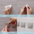 thumbnail image 4 of Gancho Adhesivo 6 Piezas Gancho de Pared de Acero Inoxidable Sin Perforación Toallero con Cinta Adhesiva Ganchos de Baño Sala de Estar y Cocina para Toalla de Baño Perchero Cuadrado - Plata Mate, 4 of 5