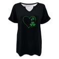 thumbnail image 4 of Soki Hauts Décontractés à Manches Courtes et Col en V Imprimés pour la Saint-Patrick pour Femmes en Liquidation, 4 of 4