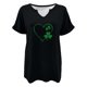 thumbnail image 4 of Puntoco Rebajas de blusas cortas para mujer Blusa informal de moda con cuello en V y mangas cortas con estampado del Día de San Pablo para mujer, 4 of 4