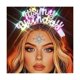 thumbnail image 1 of wonima11 Light Up Happy Birthday Headband Led Rhinestone Birthday Party Hair Accessories Women(Silver, One Size), 1 of 1