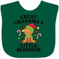 thumbnail image 3 of Inktastic Christmas Great Grandma's Little Reindeer with Candy Canes Boys or Girls Baby Bib, 3 of 4