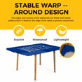 thumbnail image 4 of Winter Navy Blue Table Cloths for 4 Foot Rectangle Tables, Christmas Xmas Modern Minimalist Words Art Patio Waterproof Elastic Fitted Tablecloths, Washable Rectangular Table Cover for Camping, 4 of 8
