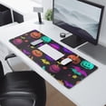 thumbnail image 2 of Long Mouse Pads for Desk,Rainbow Halloween Pumpkins Pattern Desk Mats on Top Of Desks, Desk Mouse Pad Extra Large with 3mm Non-Slip Base and Stitched Edge for Gaming,Office,Work,Home 31.5x11.8in, 2 of 5