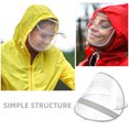 thumbnail image 3 of SEWCHICS 2Pcs Rain Bonnet Transparent Cap Brim Plastic Face Shield Clear Visibility Rainy Weather Men Women, 3 of 8