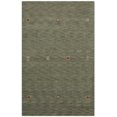thumbnail image 3 of Rugsotic Carpets Hand Knotted Wool Area Rug 6'x9' Green Contemporary Rectangle Indoor Rug for Living Room, Bedroom Antimicrobial L00507, 3 of 7