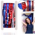 thumbnail image 4 of Décorations Rouges, Blanches et Bleues, Serpentins, Rideaux à Franges en Feuille Patriotiques, Accessoires de Photomaton, Toile de Fond de Fête pour l'Élection des Anciens Combattants aux Jeux Olympiques à Thème USA, le 4 Juillet, Décorations, 13,12 Pi, 4 of 9