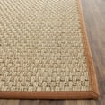 thumbnail image 4 of SAFAVIEH Natural Fiber Arbor Bordered Runner Rug, Natural/Brown, 2'6" x 12' - Coastal Design, Natural & Brown, Seagrass, Ideal for Entryway, Kitchen, Living Room, Office, Hallway, 4 of 11
