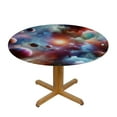 thumbnail image 3 of PIKWEEK  Retro Planet Round Fitted Tablecloth with Elastic Edge  Fitted Table Cloth for Round Table Circular Table Cover Waterproof Wipeable Round Elastic Table Cloth, 3 of 7