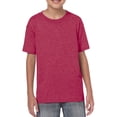 thumbnail image 1 of Gildan T-Shirt Softstyle pour Jeunes, TG, Heather Cardinal, 1 of 3