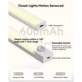thumbnail image 4 of Luces Rihvy para debajo del armario, 20 cm, paquete de 3 sensores de movimiento recargables, 4 of 9
