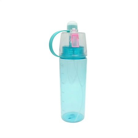 

NUOLUX 600ml Outdoor Drinking Misting Spray Water Bottle (Cyan)