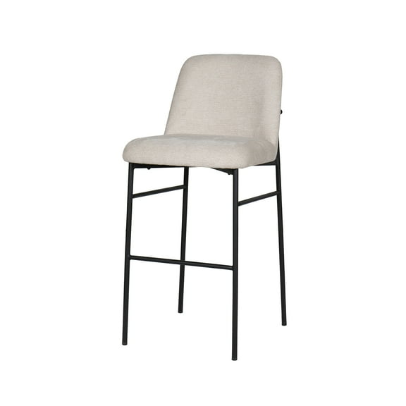 New Classic Furniture Erik Metal and Fabric Bar Chair in Beige (Set of 2)