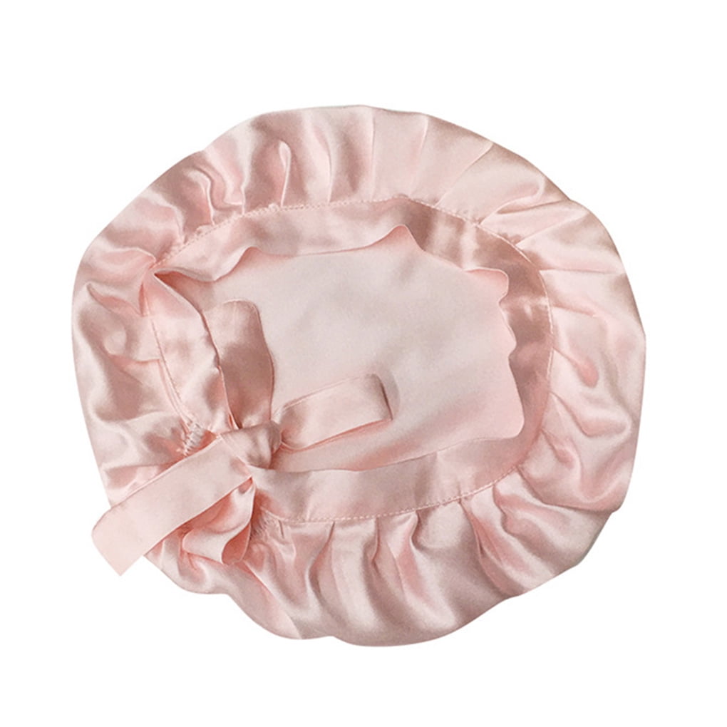 Hafree Silk Satin Bonnet, Hair Wrap Adjustable Sleep Cap with 2 Pieces of  Scrunchies for Women Men Double Layer Lined Bonnets for Curly Braid Hair