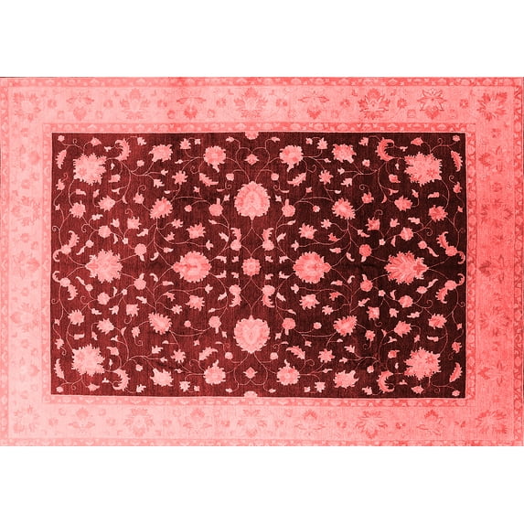Ahgly Company Indoor Rectangle Oriental Red Traditional Area Rugs, 5' x 7'