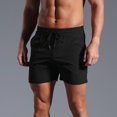 thumbnail image 5 of JIUKE Athletic Shorts for Men Drawstring High Elastic Waisted Running Shorts Casual Solid Beach Shorts with Pocket, 5 of 6