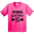 thumbnail image 3 of Inktastic Wyoming Awesome Since 1890 Youth T-Shirt, 3 of 5