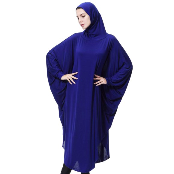Vestido Musulmán de La Oración de La Oración Musulmana de La Cubierta Completa de Las Mujeres árabes - Azul, SG Sunnimix Bata musulmana
