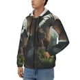 thumbnail image 3 of Uemuo Forest Stone-Colored Dragon for Men's Fashion Full-zip Hoodies & Sweatshirts with Kangaroo Pocket, Zip-up Hooded Sweatshirt, Moisture Wicking & Breathable-Large, 3 of 5