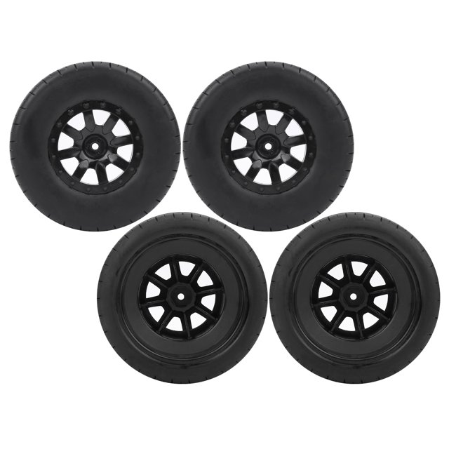 Neumlico de Goma RC, Neumós de 4 pianas RC, Prácico antideslizante Ecológico Negro Para Vkar 1/10 Slash 10044 HSP 1/10 RC Camión de Recorrido Corto Redcat HPI