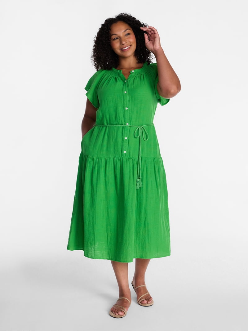 eve double cloth midi dress Boden Eve Double Cloth Midi Dress