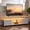 White, variant on YWEN Grey TV Stands for Living Room,Glass TV Stand, LED TV Stand for 75+ inch TV,Entertainment Center for Living Room,Bedroom,Home Office