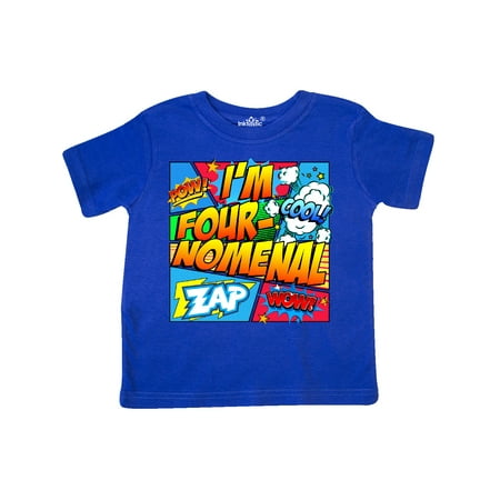 

Inktastic I m Four Nomenal Gift Toddler Boy or Toddler Girl T-Shirt