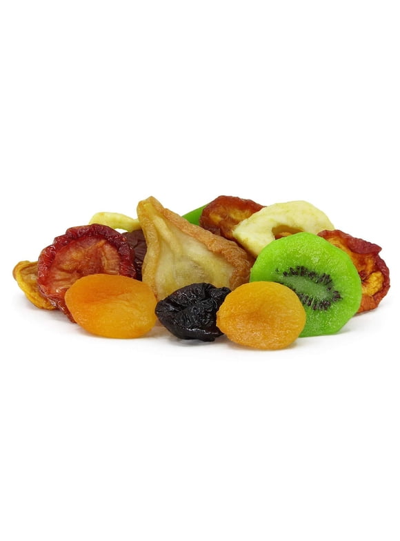 Dried Mixed Fruit with Prunes by It's Delish, 2 bs 32 Oz Bulk Snack Mix of Prunes, Apricots, Plums, Apple Rings, Nectarines, Peaches, Pears, Kiwi Slices