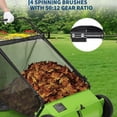 thumbnail image 7 of Riedhoff 26" Push Lawn Sweeper,4 Spinning Brushes, 7 Cu. Ft Capacity Collection Bag, Adjustable Height, Light Green, 7 of 7