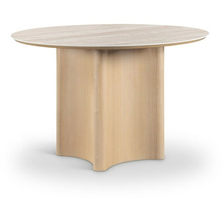 Meridian Furniture Corvina Natural Oak Veneer And Sintered Stone Dining Table