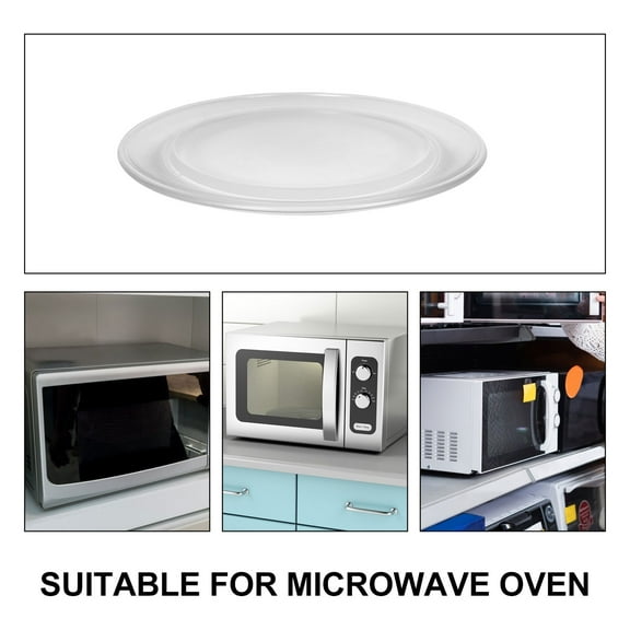 WHAMVOX Microwave Plate Made of Glass for Kitchen Use Easy to Clean and Heat Resistant 10.6 Inches