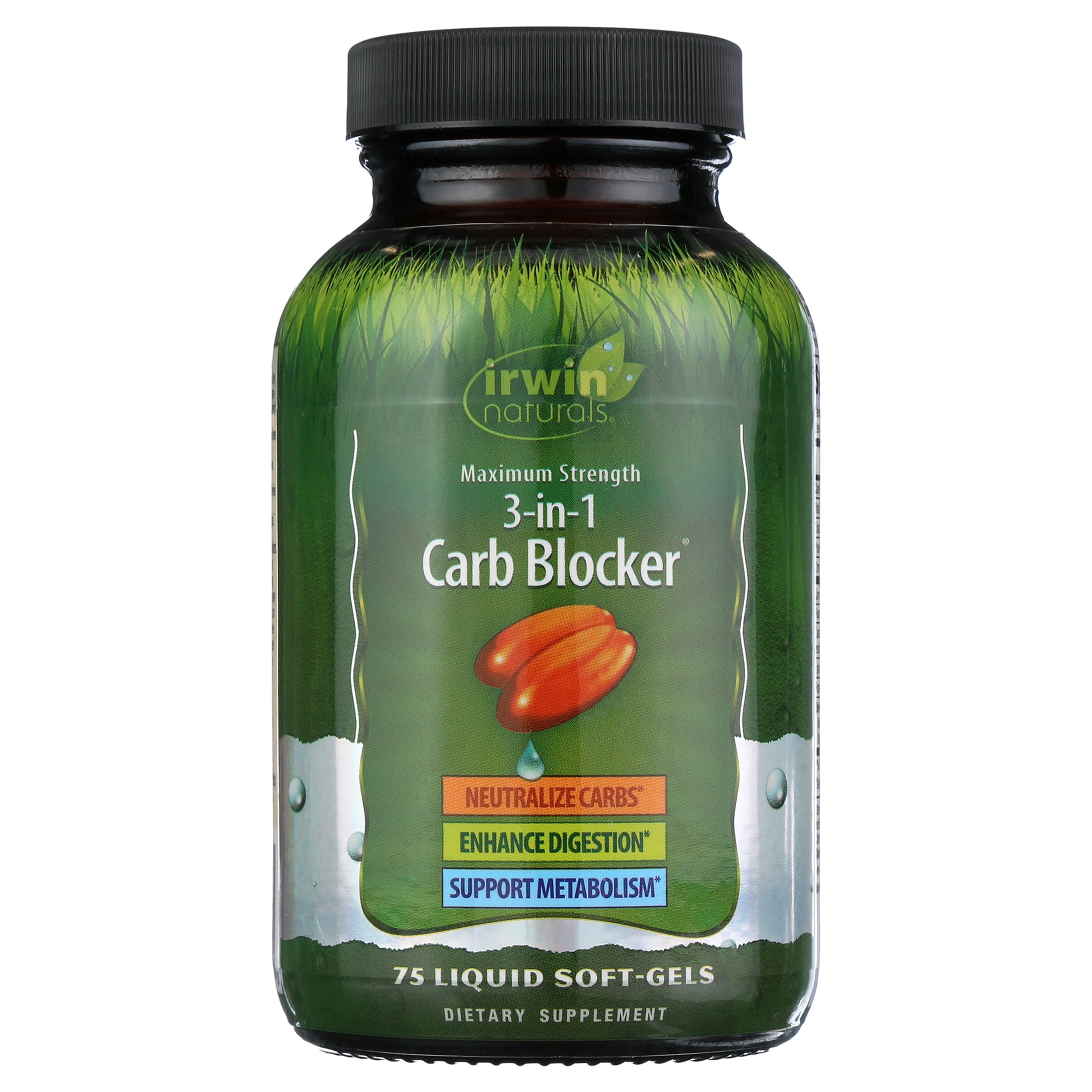 3-in-1 Carb Blocker Maximum Strength (75 Liquid Soft-Gels)