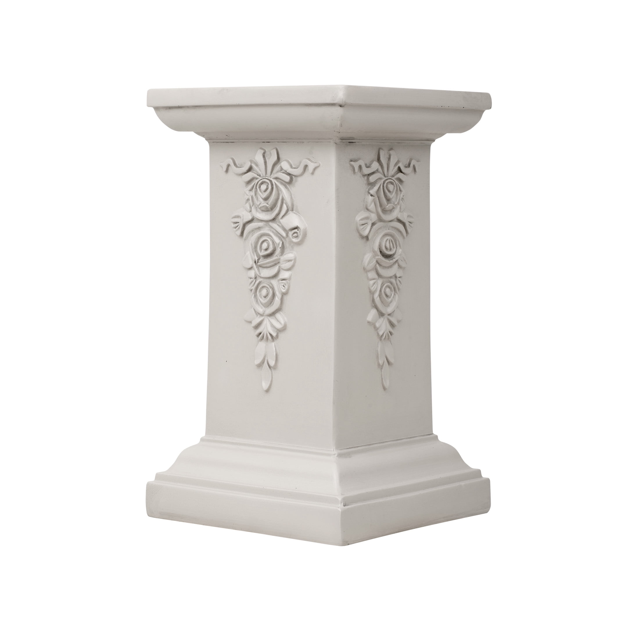 Christopher Knight Home 22.44"H MGO Pedestal Plant Stand, Floral Display Column, Antique White