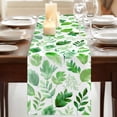thumbnail image 3 of Table Runners 70 Inches Long Dress Scarves, Green Leaves Farmhouse Coffee/Dining/Kitchen Table Decor, Holiday Table Runner, Spring Plants Rustic Botanical Pastoral 13x70 Inch, 3 of 9