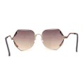 thumbnail image 4 of Womens Oceanic Lens Rimless Swan Down Temple Sunglasses Gold Brown, 4 of 4