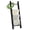 Black-51.9" H × 18.1" W × 3.5" D, variant on Grey 61.8" H × 18.1" W × 3.5" D Wooden 6-Tier Wall-Leaning Blanket Ladder Rack