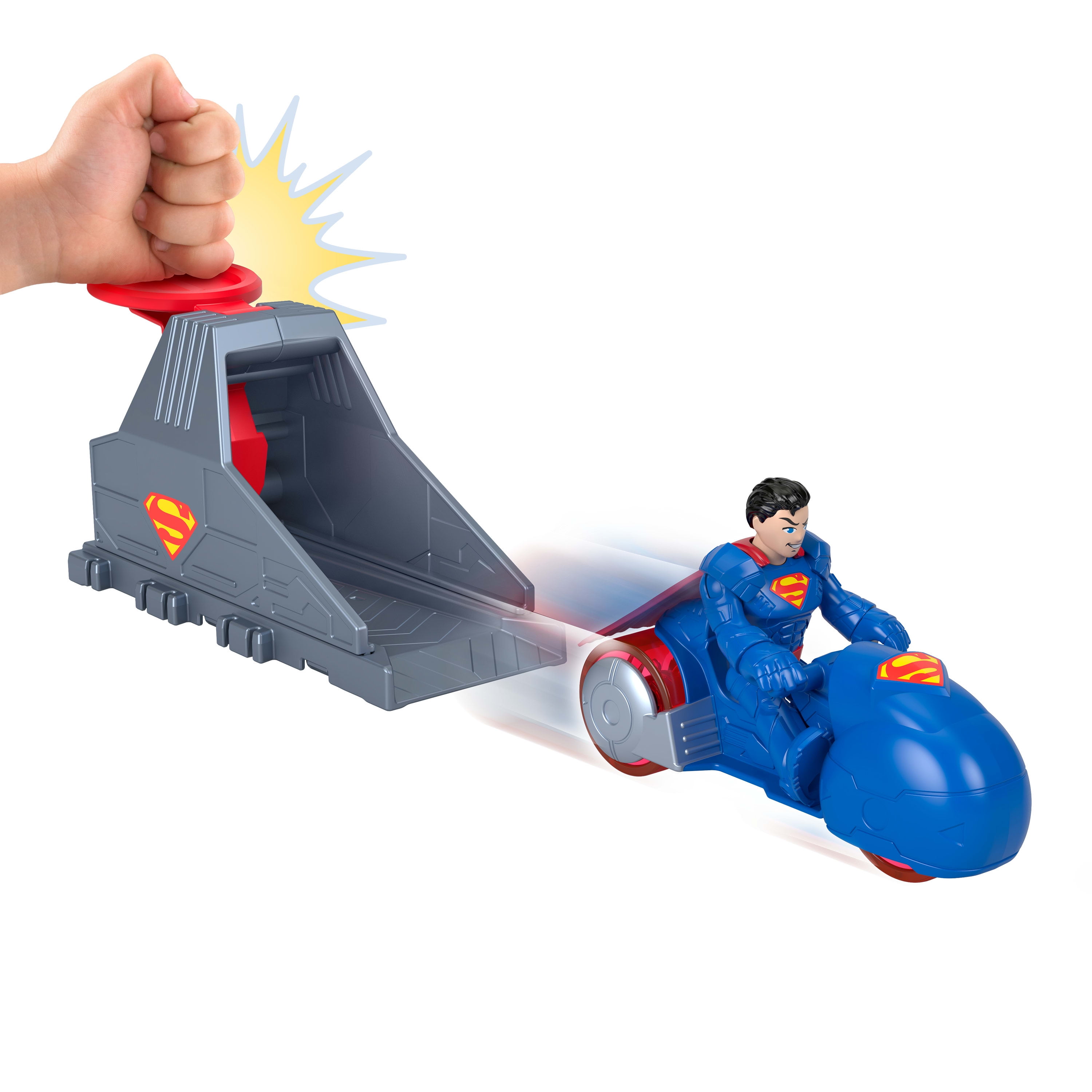Imaginext DC Super Friends Launcher Set with 3-inch Superman Action Figure, Toy Vehicle & Housing Unit