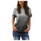 thumbnail image 1 of Tops de Mujer Elegantes Blusas Casuales Camisas Estampado de Moda Cuello Redondo Camiseta de Manga Corta Blusa Suelta Odeerbi  ODB154651, 1 of 7