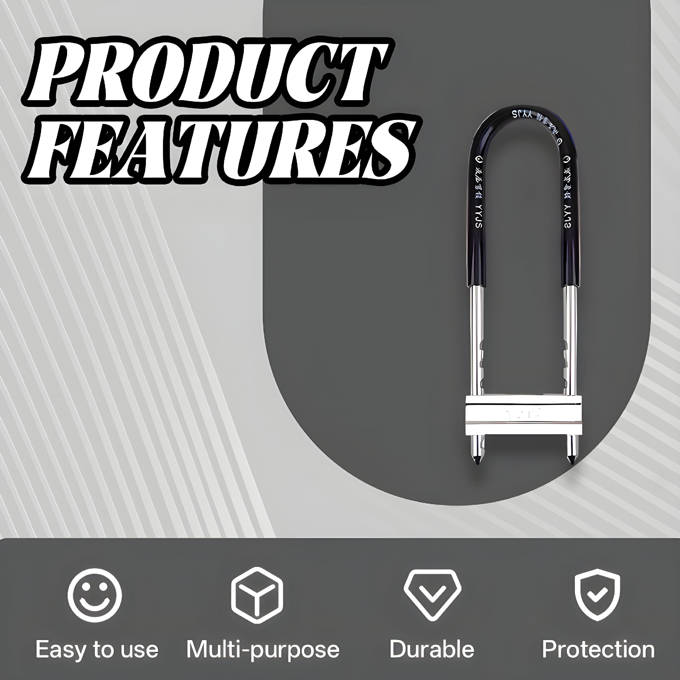 LADYGYM 2026 New Bike Lock,13.78" U Lock Bike,U Bicycle Lock Bike Locks for Bike,Garage,Home,Park,2.87Lb
