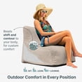 thumbnail image 5 of Jaxx Ponce Outdoor Bean Bag Chair - Weather Resistant Patio and Poolside Lounge Seating, Sunbrella Flax, 5 of 8