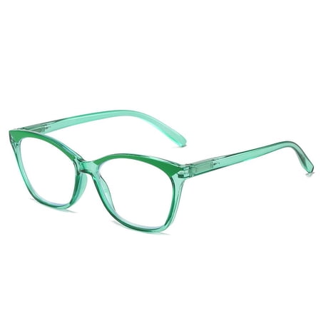 Fashion Men Women Simple Frame Anti-Blue Light Reading Glasses Ultra Light Glasses Eye Protection GREEN STRENGTH 350