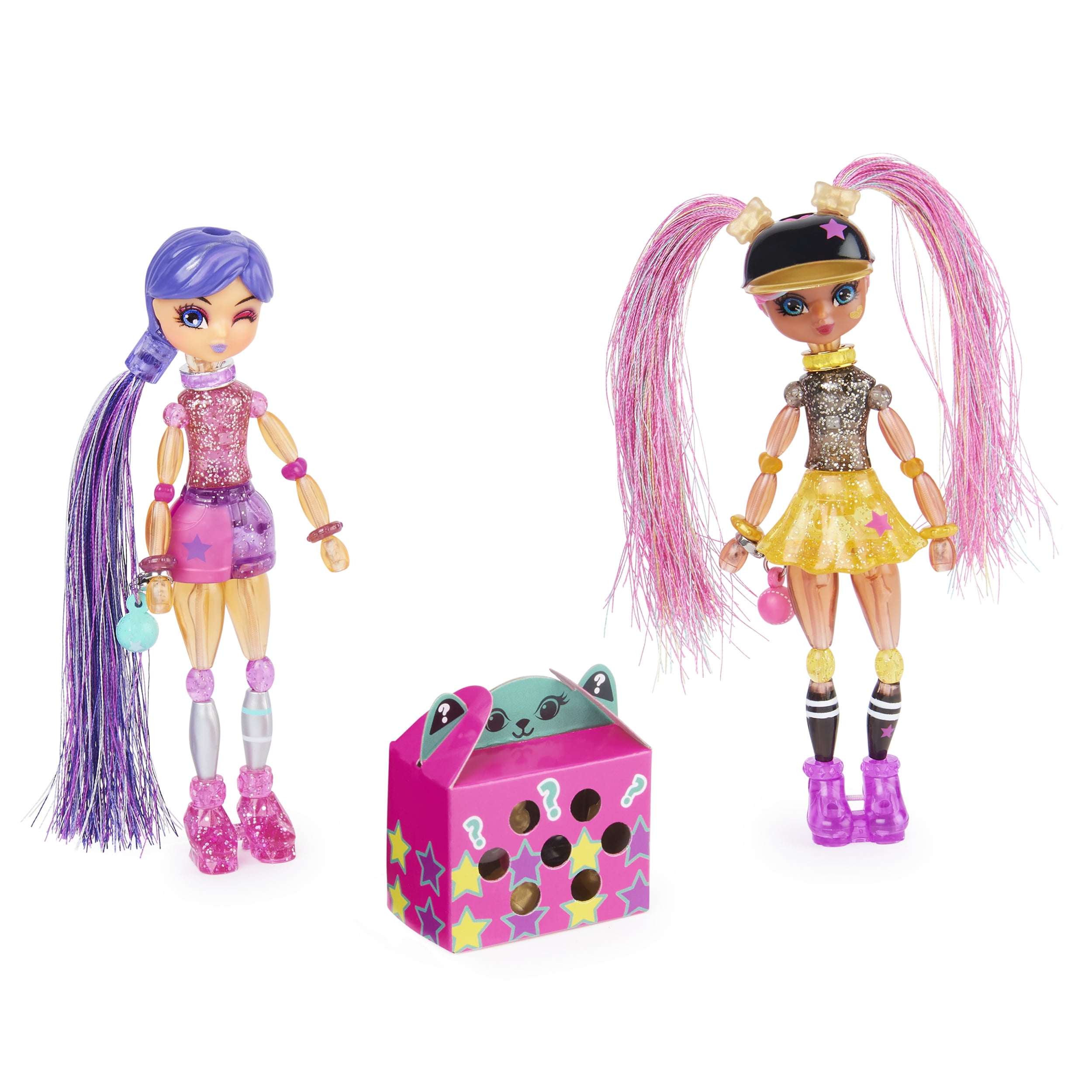 Twisty Girlz, Best Friends Forever 2-Pack, Transforming Dolls to Collectible Bracelets with Mystery Twisty Petz