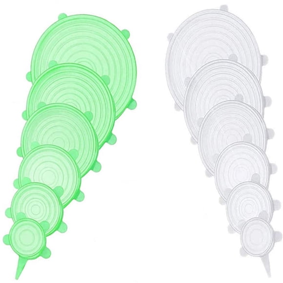 Set de 12 tapas extensibles de silicona JYYHSF, 6 tamaños, reutilizables