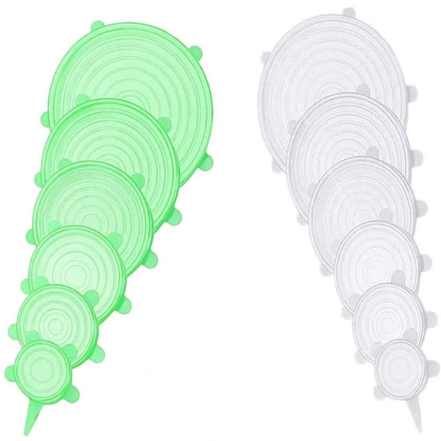 Set de 12 tapas extensibles de silicona JYYHSF, 6 tamaños, reutilizables