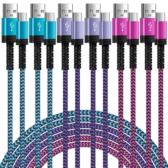 Usb Cable,Usb C Charging Cable 6ft-6PACK Type C USB Fast Charging Cable,AILKIN USB A to USB C Cable 6ft High Speed Android Charger Type C Charging Cords USB Cables