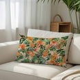thumbnail image 3 of Orange Green Palm Leaves King Size Pillow Cover, Pillowcase Protectors with Zipper, Breathable Decorative Throw Pillow Case Cover, Summer Tropical Floral Pillow Shams for Couch Sofa 20x36Inch, 3 of 8