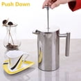 thumbnail image 3 of Francesa Acero Inoxidable Accesoiros Paredes Dobles Aislantes Mantienen Caliente - Plata, 350ml perfecl Cafetera, 3 of 8
