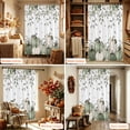 thumbnail image 6 of Sage Green Pumpkin Fall Shower Curtain, Waterproof Shower Curtains for Bathroom, Thanksgiving Maple Leaf Botanical Washable Fabric Bathtub Curtain Set Bath Decor with 12 Hooks Long 72"x84", 6 of 8