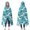 Blue Dinosaurs With-1, variant on Wearable Blanket,Blue Dinosaurs Skeletons Pterosaurs Pattern Hooded Wearable Flannel Blanket for Adults & Teens,Winter Poncho Shawl Wrap Cape Cozy Anti-Pill,50"x60"