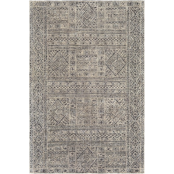 BoutiqueRugs Nairne Bohemian, Transitional Area Rug - Black, Gray, Taupe - 2' x 3'