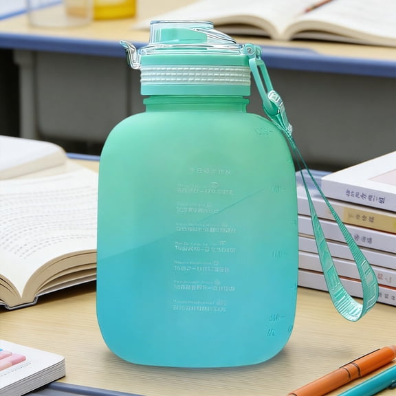 1.2L/40oz Large Capacity Portable Water Bottle, Plastic Drinking Container with Leakproof Lid for Gym Outdoor Sports Travel, 4.5x8.4 Inch